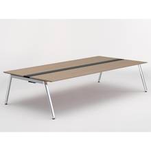 アフィーノ ワークベンチ JVB-3016GEPN-PM 両面タイプ 単独型 アルミミラー脚 W3000×D1600 ［天板：アッシュドオークM］