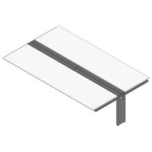 アフィーノ ワークベンチ JVB-3016TEN-PL 両面タイプ 連増セット アルミミラー脚 W3000×D1600 ［天板：ホワイトW］