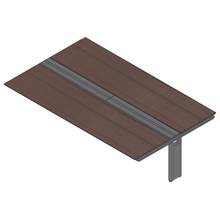 アフィーノ ワークベンチ JVB-3016TEN-TY 両面タイプ 連増セット アルミ塗装脚 W3000×D1600 ［天板：ブラックウォールナットD］