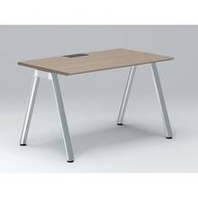 アフィーノ パーソナルデスク JVD-1207HWPN-PM 角型 アルミミラー脚 1200×700 ［天板：アッシュドオークM］