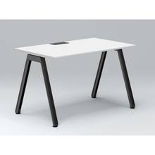 アフィーノ パーソナルデスク JVD-1207HWTN-TL 角型 アルミ塗装脚 1200×700 ［天板：ホワイトW］