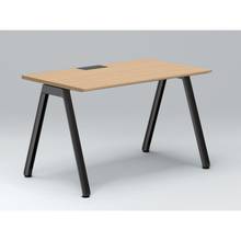 アフィーノ パーソナルデスク JVD-1207HWTN-TX 角型 アルミ塗装脚 1200×700 ［天板：ホワイトオークM］