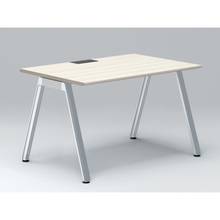 アフィーノ パーソナルデスク JVD-1208HWPN-PH 角型 アルミミラー脚 1200×800 ［天板：アッシュドパインL］