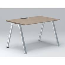 アフィーノ パーソナルデスク JVD-1208HWPN-PM 角型 アルミミラー脚 1200×800 ［天板：アッシュドオークM］