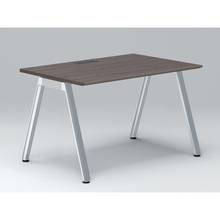 アフィーノ パーソナルデスク JVD-1208HWPN-PR 角型 アルミミラー脚 1200×800 ［天板：アッシュドオークD］