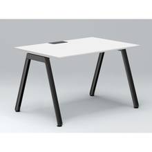 アフィーノ パーソナルデスク JVD-1208HWTN-TL 角型 アルミ塗装脚 1200×800 ［天板：ホワイトW］