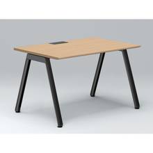 アフィーノ パーソナルデスク JVD-1208HWTN-TX 角型 アルミ塗装脚 1200×800 ［天板：ホワイトオークM］