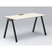 アフィーノ パーソナルデスク JVD-1407HWTN-TH 角型 アルミ塗装脚 1400×700 ［天板：アッシュドパインL］