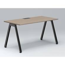 アフィーノ パーソナルデスク JVD-1407HWTN-TM 角型 アルミ塗装脚 1400×700 ［天板：アッシュドオークM］