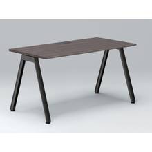 アフィーノ パーソナルデスク JVD-1407HWTN-TR 角型 アルミ塗装脚 1400×700 ［天板：アッシュドオークD］