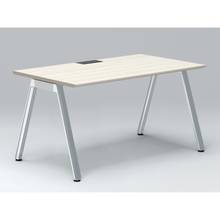 アフィーノ パーソナルデスク JVD-1408HWPN-PH 角型 アルミミラー脚 1400×800 ［天板：アッシュドパインL］