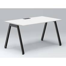 アフィーノ パーソナルデスク JVD-1408HWTN-TL 角型 アルミ塗装脚 1400×800 ［天板：ホワイトW］