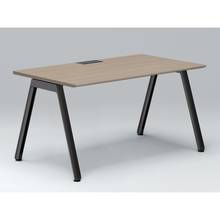 アフィーノ パーソナルデスク JVD-1408HWTN-TM 角型 アルミ塗装脚 1400×800 ［天板：アッシュドオークM］