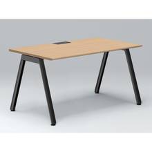 アフィーノ パーソナルデスク JVD-1408HWTN-TX 角型 アルミ塗装脚 1400×800 ［天板：ホワイトオークM］