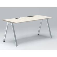 アフィーノ パーソナルデスク JVD-1607HWPN-PH 角型 アルミミラー脚 1600×700 ［天板：アッシュドパインL］