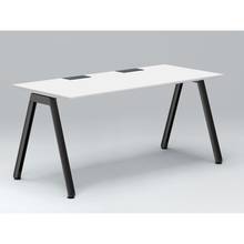 アフィーノ パーソナルデスク JVD-1607HWTN-TL 角型 アルミ塗装脚 1600×700 ［天板：ホワイトW］