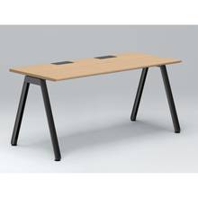 アフィーノ パーソナルデスク JVD-1607HWTN-TX 角型 アルミ塗装脚 1600×700 ［天板：ホワイトオークM］