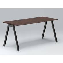 アフィーノ パーソナルデスク JVD-1607HWTN-TY 角型 アルミ塗装脚 1600×700 ［天板：ブラックウォールナットD］