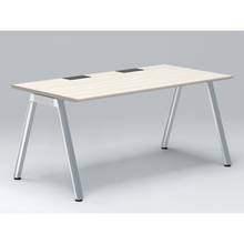 アフィーノ パーソナルデスク JVD-1608HWPN-PH 角型 アルミミラー脚 1600×800 ［天板：アッシュドパインL］