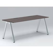 アフィーノ パーソナルデスク JVD-1807HWPN-PR 角型 アルミミラー脚 1800×700 ［天板：アッシュドオークD］