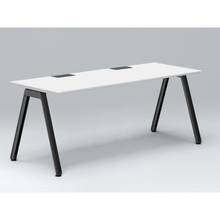 アフィーノ パーソナルデスク JVD-1807HWTN-TL 角型 アルミ塗装脚 1800×700 ［天板：ホワイトW］