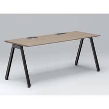 アフィーノ パーソナルデスク JVD-1807HWTN-TM 角型 アルミ塗装脚 1800×700 ［天板：アッシュドオークM］