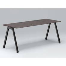 アフィーノ パーソナルデスク JVD-1807HWTN-TR 角型 アルミ塗装脚 1800×700 ［天板：アッシュドオークD］