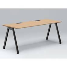 アフィーノ パーソナルデスク JVD-1807HWTN-TX 角型 アルミ塗装脚 1800×700 ［天板：ホワイトオークM］