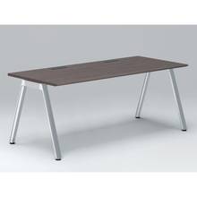 アフィーノ パーソナルデスク JVD-1808HWPN-PR 角型 アルミミラー脚 1800×800 ［天板：アッシュドオークD］