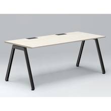 アフィーノ パーソナルデスク JVD-1808HWTN-TH 角型 アルミ塗装脚 1800×800 ［天板：アッシュドパインL］