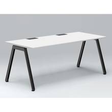 アフィーノ パーソナルデスク JVD-1808HWTN-TL 角型 アルミ塗装脚 1800×800 ［天板：ホワイトW］