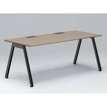 アフィーノ パーソナルデスク JVD-1808HWTN-TM 角型 アルミ塗装脚 1800×800 ［天板：アッシュドオークM］