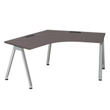 アフィーノ パーソナルデスク JVD-2277SWPN-PR 120度オペレーション  アルミミラー脚 ［天板：アッシュドオークD］