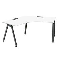 アフィーノ パーソナルデスク JVD-2277SWTN-TL 120度オペレーション  アルミ塗装脚 ［天板：ホワイトW］