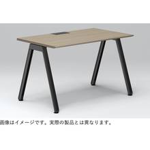 アフィーノ パーソナルデスク JVD-6474KRWTNTH 90度オペレーション(7/4) 右凸 アルミ塗装脚 ［天板：アッシュドパインL］