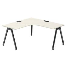 アフィーノ パーソナルデスク JVD-6677KWTN-TH 90度オペレーション(7/7)  アルミ塗装脚 ［天板：アッシュドパインL］