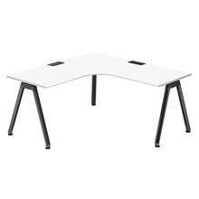 アフィーノ パーソナルデスク JVD-6677KWTN-TL 90度オペレーション(7/7)  アルミ塗装脚 ［天板：ホワイトW］