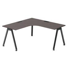 アフィーノ パーソナルデスク JVD-6677KWTN-TR 90度オペレーション(7/7)  アルミ塗装脚 ［天板：アッシュドオークD］