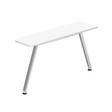 アフィーノ パーソナルデスクオプション JVDA-044WGP-PL サイドミーティングテーブル アルミミラー脚 ［天板：ホワイトW］