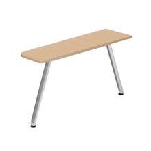 アフィーノ パーソナルデスクオプション JVDA-044WGP-PX サイドミーティングテーブル アルミミラー脚 ［天板：ホワイトオークM］