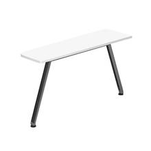 アフィーノ パーソナルデスクオプション JVDA-044WGT-TL サイドミーティングテーブル アルミミラー脚 ［天板：ホワイトW］