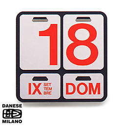 DANESE(ダネーゼ)壁掛け万年カレンダー Formosa(フォルモサ)/ベース：ブラック /文字色：ブラック