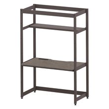 コモンファニチャー　CUC-127GKH3-HN　シェルフデスク 棚付タイプ 単体 木目天板　W1200×D700×H1800［ブラウン×ノルディックバーチ］