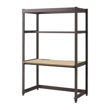 コモンファニチャー　CUC-127GKHN-HD　シェルフデスク 棚なしタイプ 単体 木目天板　W1200×D700×H1800［ブラウン×オークライト］