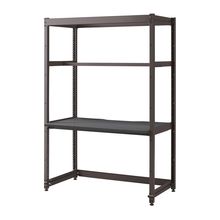 コモンファニチャー　CUC-127GNHN-HC　シェルフデスク 棚なしタイプ 単体 樹脂エッジ　W1200×D700×H1800［ブラウン×ダークグレー］