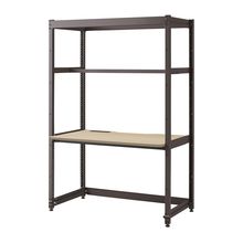 コモンファニチャー　CUC-127GNHN-HE　シェルフデスク 棚なしタイプ 単体 樹脂エッジ　W1200×D700×H1800［ブラウン×ベージュ］