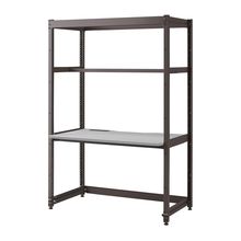 コモンファニチャー　CUC-127GNHN-HF　シェルフデスク 棚なしタイプ 単体 樹脂エッジ　W1200×D700×H1800［ブラウン×ライトグレー］