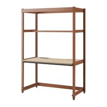 コモンファニチャー　CUC-127GNHN-RE　シェルフデスク 棚なしタイプ 単体 樹脂エッジ　W1200×D700×H1800［オレンジ×ベージュ］