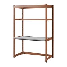 コモンファニチャー　CUC-127GNHN-RF　シェルフデスク 棚なしタイプ 単体 樹脂エッジ　W1200×D700×H1800［オレンジ×ライトグレー］