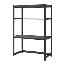 コモンファニチャー　CUC-127GNHN-TC　シェルフデスク 棚なしタイプ 単体 樹脂エッジ　W1200×D700×H1800［ブラック×ダークグレー］